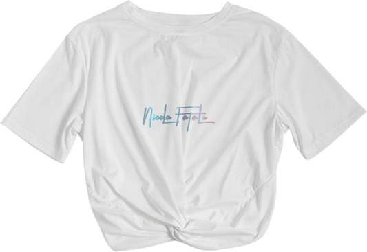 Butter / Twist-Front Cropped Tee / By Nicola Fatale - Nicola Fatale