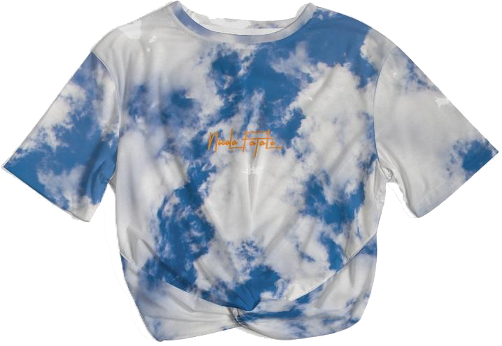 Elements / Cloud / Twist-Front Cropped Tee / By Nicola Fatale - Nicola Fatale