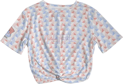 Cohésion / Blanc / Twist-Front Cropped Tee / By Nicola Fatale - Nicola Fatale