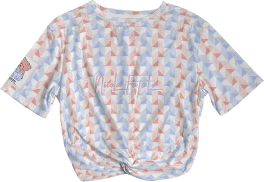 Cohésion / Blanc / Twist-Front Cropped Tee / By Nicola Fatale - Nicola Fatale