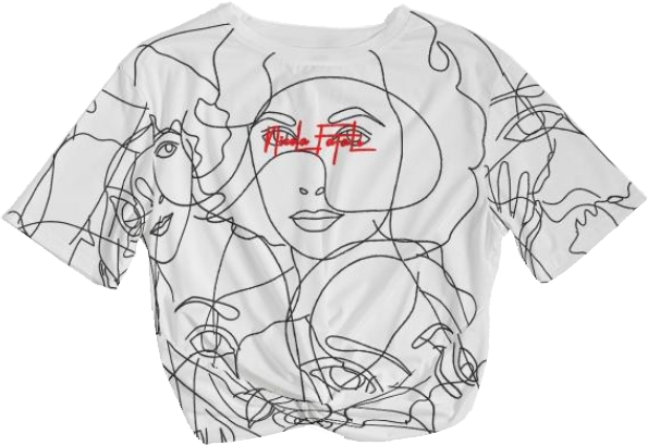 FACES / Twist-Front Cropped Tee / By Nicola Fatale - Nicola Fatale