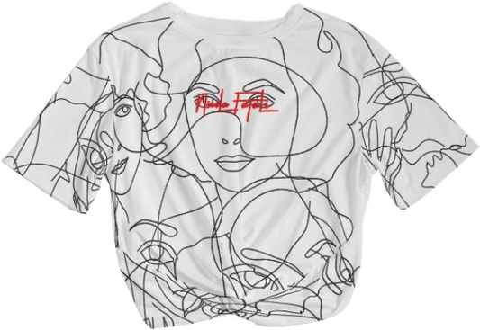 FACES / Twist-Front Cropped Tee / By Nicola Fatale - Nicola Fatale