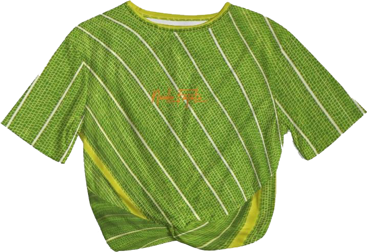 Elements / Leaf / Twist-Front Cropped Tee / By Nicola Fatale - Nicola Fatale