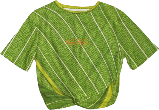 Elements / Leaf / Twist-Front Cropped Tee / By Nicola Fatale - Nicola Fatale