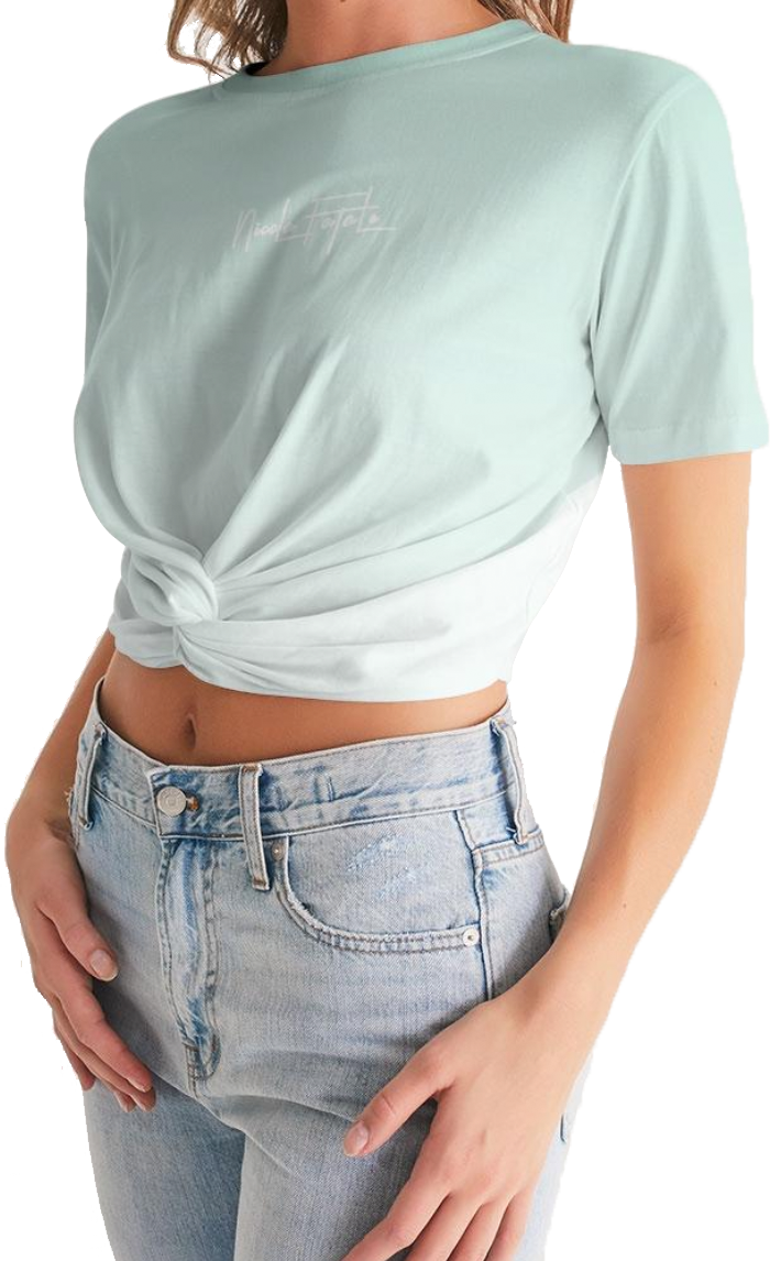 Mint / Twist-Front Cropped Tee / By Nicola Fatale - Nicola Fatale