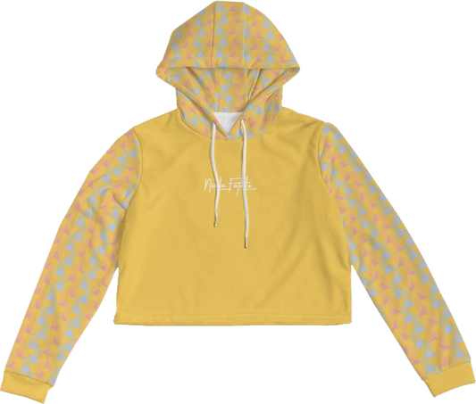 Cohésion / Jaune / Cropped Hoodie / By Nicola Fatale - Nicola Fatale