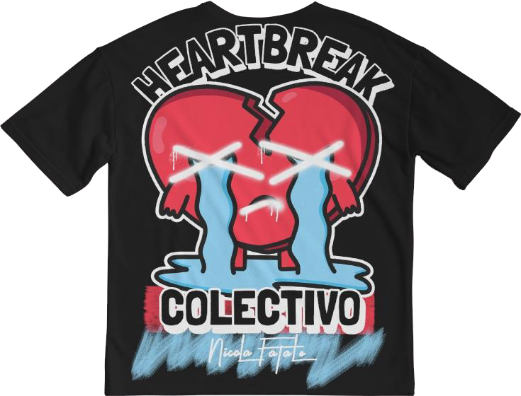 Heartbreak Colectivo / Heavyweight Tee / Black / By Nicola Fatale - Nicola Fatale