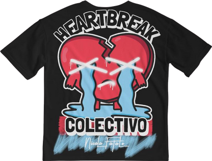 Heartbreak Colectivo / Heavyweight Tee / Black / By Nicola Fatale - Nicola Fatale