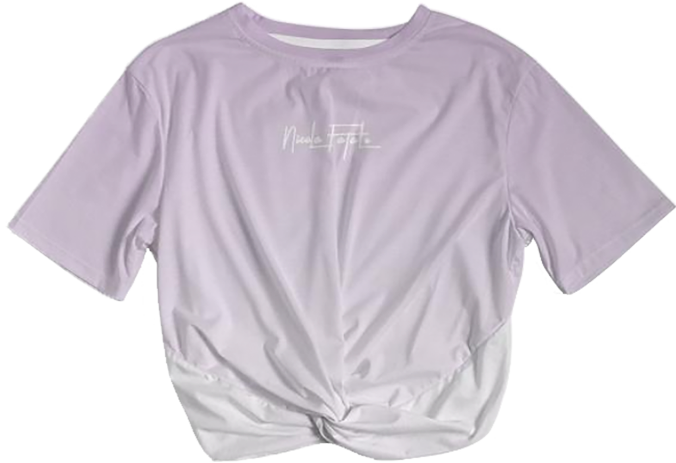 Purple / Twist-Front Cropped Tee / By Nicola Fatale - Nicola Fatale