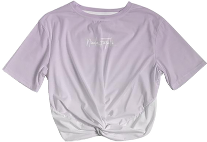 Purple / Twist-Front Cropped Tee / By Nicola Fatale - Nicola Fatale