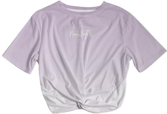 Purple / Twist-Front Cropped Tee / By Nicola Fatale - Nicola Fatale