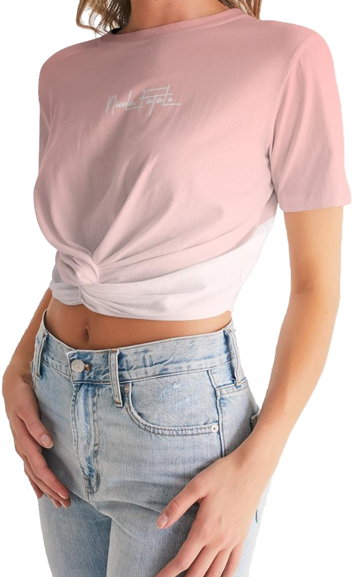 Rosa / Twist-Front Cropped Tee / By Nicola Fatale - Nicola Fatale