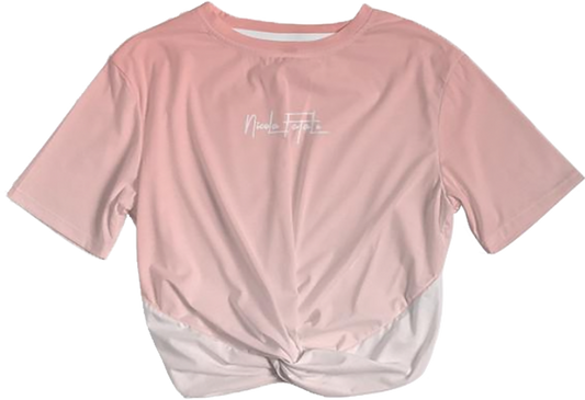 Rosa / Twist-Front Cropped Tee / By Nicola Fatale - Nicola Fatale