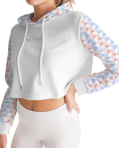 Cohésion / Blanc / Cropped Hoodie / By Nicola Fatale - Nicola Fatale