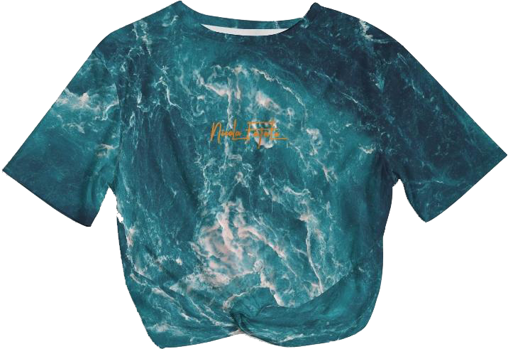 Elements / Water / Twist-Front Cropped Tee / By Nicola Fatale - Nicola Fatale