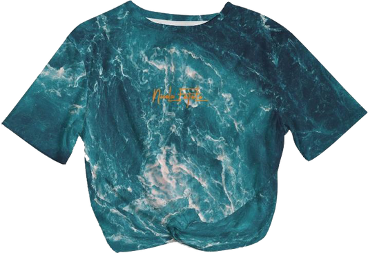 Elements / Water / Twist-Front Cropped Tee / By Nicola Fatale - Nicola Fatale