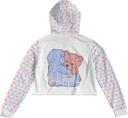 Cohésion / Blanc / Cropped Hoodie / By Nicola Fatale - Nicola Fatale