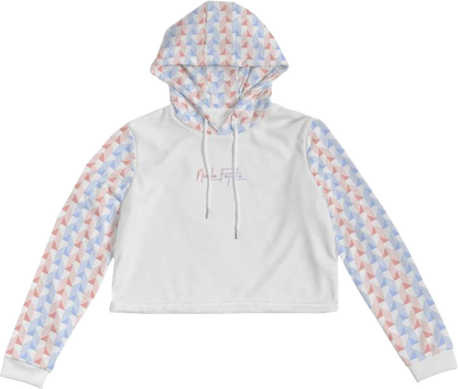 Cohésion / Blanc / Cropped Hoodie / By Nicola Fatale - Nicola Fatale