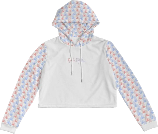 Cohésion / Blanc / Cropped Hoodie / By Nicola Fatale - Nicola Fatale