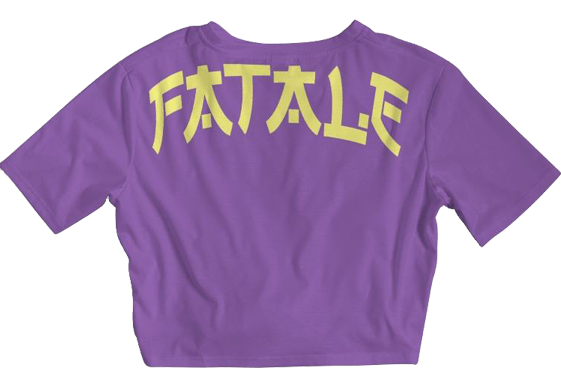 FC #8249a7 / Twist-Front Cropped Tee