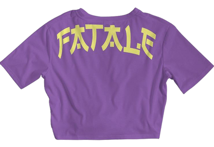 FC #8249a7 / Twist-Front Cropped Tee