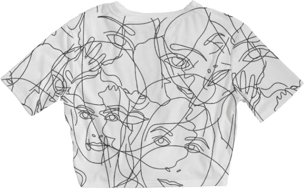 FACES / Twist-Front Cropped Tee / By Nicola Fatale - Nicola Fatale