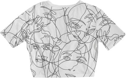 FACES / Twist-Front Cropped Tee / By Nicola Fatale - Nicola Fatale