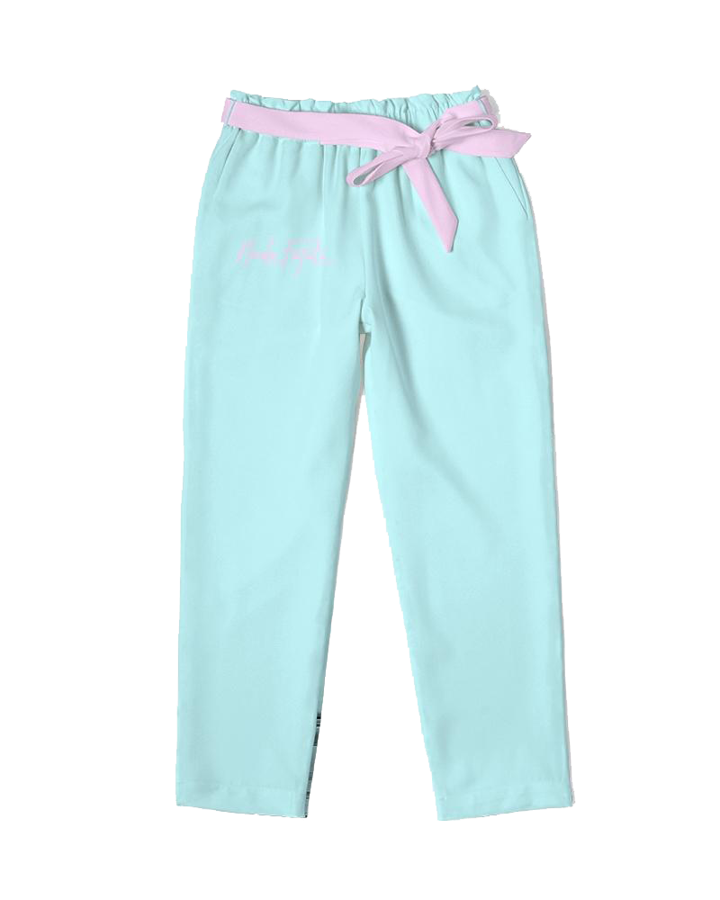 FC #c1fbff / Belted Lounge Pants