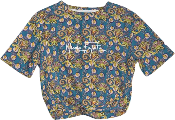 Sorbet / Twist-Front Cropped Tee